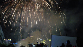 色鮮やかな花火で開幕した第13回釜山国際映画祭。 photo：Ayako Ishizu