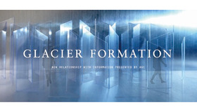 AGC旭硝子がミラノサローネ2015に出展する「GLACIER FORMATION（グレイシア・フォーメイション）」。