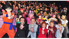 野沢雅子、堀川りょう、佐藤正治、花江夏樹、山室直儀監督、「ももいろクローバーZ」／『ドラゴンボールZ 復活の「F」』初日舞台挨拶