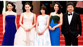 夏帆、綾瀬はるか、広瀬すず、長澤まさみ、是枝裕和監督／第68回カンヌ国際映画祭
