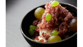 秋の大人かき氷「Violeta（ビオレータ）」。自家製サングリアを氷らせた。