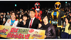 竹内涼真、内田理央、上遠野太洸、稲葉友／『仮面ライダードライブ／手裏剣戦隊ニンニンジャー THE MOVIE』ヒット御礼舞台挨拶