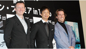 『レインフォール／雨の牙』ジャパン・プレミア。（左から）マックス・マニックス監督、椎名桔平、バリー・アイスラー