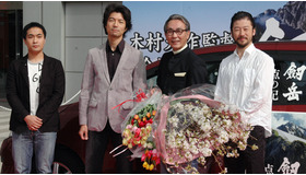 『劔岳　点の記』公開記念イベント　（左から）橋本一郎、仲村トオル、浅野忠信、木村大作監督