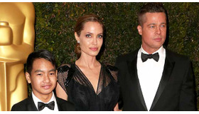 マドックス＆アンジェリーナ・ジョリー＆ブラッド・ピット-(C)Getty Images