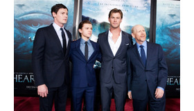 ベンジャミン・ウォーカー、トム・ホランド、クリス・ヘムズワース、ロン・ハワード監督／『白鯨との闘い』NYプレミア