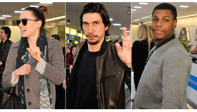 デイジー・リドリー＆アダム・ドライバー＆ジョン・ボイエガ／『スター・ウォーズ／フォースの覚醒』来日