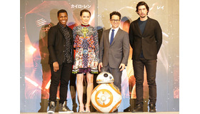 ジョン・ボイエガ、デイジー・リドリー、J.J.エイブラムス監督、アダム・ドライバー／『スター・ウォーズ／フォースの覚醒』来日記者会見
