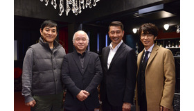 原作者：浅田次郎＆中井貴一＆ユースケ・サンタマリア＆ピエール瀧の4ショット／連続ドラマW「きんぴか」- (C) WOWOW