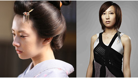 『花のあと』（左）と主題歌に決定した一青窈