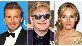 エルトン・ジョン＆J.K. ローリング＆デヴィッド・ベッカム-(C)Getty Images