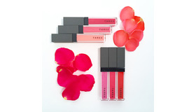 （写真左上・上から）THREE シマリング リップジャム 07、04、03 各3,000円（写真右下・右から）THREE シマリング リップジャム 08、05、06 各3,000円