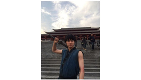 山崎賢人「キングダム」オフショット／ブログより