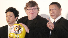 マイケル・ムーア監督舞台挨拶　photo：Yoko Saito