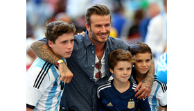 デヴィッド・ベッカム＆ブルックリン・ベッカム＆クルス・ベッカム＆ロメオ・ベッカム-(C)Getty Images
