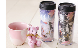 （左） 「ＳＡＫＵＲＡ マーブルマグ」 　1,600円　（中央） 「タリーズミニテディ“春錦”」 　580円　（右） 「お江戸限定タンブラー （-景-/-粋-） 」 各1,540円