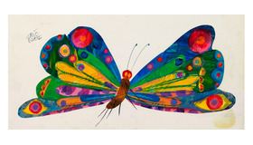 エリック・カール、『はらぺこあおむし』デザイン原画、制作年不詳、エリック・カール絵本美術館　&copy; Eric Carle