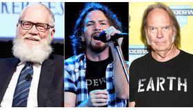 デイヴィッド・レターマン＆「パールジャム」エディ・ヴェダー＆ニール・ヤング-(C)Getty Images
