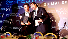 男優賞に輝いたハビエル・バルデム＆エリオ・ジェルマーノ　photo：Ayako Ishizu