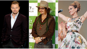 （左から）レオナルド・ディカプリオ、ジョニー・デップ、サラ・ジェシカ・パーカー