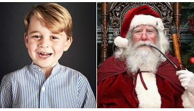 ジョージ王子＆サンタクロース-(C)Getty Images