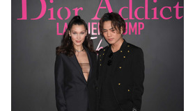 ベラ・ハディッド＆登坂広臣／「ディオール アディクト ラッカー プランプ」ローンチパーティ(C)Getty Images