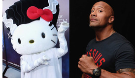 ハローキティ＆ドウェイン・ジョンソン (C) Getty Images