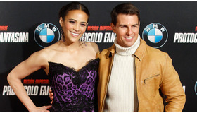 今月12日、スペイン・マドリッドで行われたプレミアに出席したトム&ポーラ　-(C) Splash/AFLO