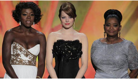 29日、SAG賞授賞式に登壇した『ヘルプ　〜心がつなぐストーリー〜』チーム　-(C) ロイター/AFLO