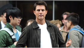 N.Y.のエンパイア・ステイト・ビルで『Oblivion』（原題）に参加するトム・クルーズ -(C) Splash／AFLO