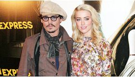 『ラム・ダイアリー』フレンチプレミアでのジョニー・デップとアンバー・ハード -(C) UPI／AFLO