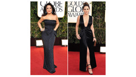 ゴールデングローブ賞レッドカーペット、 サルマ・ハエックはジーニア・ロビネット×NARSのメイクで登場 