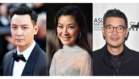 ダニエル・ウー、ミシェル・ヨー、デスティン・ダニエル・クレットン監督 (C) Getty Images
