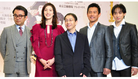 舞台「おのれナポレオン」（左から、三谷幸喜＆天海祐希＆野田秀樹＆内野聖陽＆山本耕史）