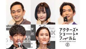 （上段左より）青柳監督、玉城監督、千葉監督 ※劇場公開記念の単独舞台挨拶時の写真より（下段左より）永山監督、前田監督 ※完成報告会登壇時の写真より