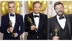 ダニエル・デイ＝ルイス、アン・リー、ベン・アフレック -(C) UPI／AFLO