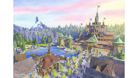 『アナと雪の女王』のエリア「フローズンキングダム」全景（昼）