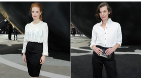 パリコレ「シャネル」のショーをJ・チャステイン、M・ジョヴォヴィッチが観覧