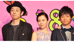 『中学生円山』完成披露試写会（宮藤官九郎、坂井真紀、平岡拓真）