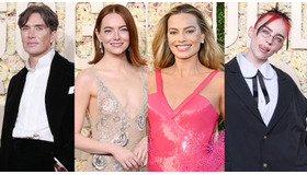 キリアン・マーフィー Photo by John Salangsang/Golden Globes 2024/Golden Globes 2024 via Getty Images／エマ・ストーン Photo by Monica Schipper/GA/The Hollywood Reporter via Getty Images／マーゴット・ロビー Photo by Michael Buckner/Golden Globes 2024/Golden Globes 2024 via Getty Images／ビリー・アイリッシュ Photo by John Salangsang/Golden Globes 2024/Golden Globes 2024 via Getty Images