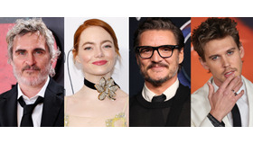 ホアキン・フェニックス Photo by Carlos Alvarez/Getty Images／エマ・ストーン Photo by Taylor Hill/FilmMagic／ペドロ・パスカル Photo by Amy Sussman/Getty Images／オースティン・バトラー Photo by Dimitrios Kambouris/Getty Images