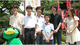 『河童のクゥと夏休み』（左から）原恵一監督、冨沢風斗、横川貴大、ゴリ、田中直樹、大山百合香