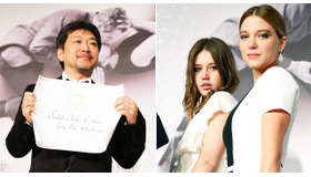 『そして父になる』是枝裕和監督（左）＆『アデルの人生』アデル・エクサルコプロス＆レア・セドゥ（右） -(C) Getty Images