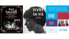 左から『禁じられた遊び』＆『女と男のいる舗道』＆『女は女である』／各ジャケット写真