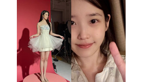 『おつかれさま』女優IUの“赤ちゃん肌”に目が釘付け！仕事中もオフも「可愛すぎる」【PHOTO】