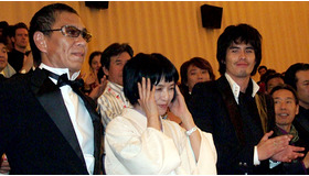 『スキヤキ・ウエスタン　ジャンゴ』を引っさげて、ヴェネチア映画祭に出席した三池監督、桃井かおり、伊藤英明