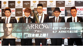 「EXILE TRIBE（三代目J Soul Brothers VS GENERATIONS）」白濱亜嵐＆数原龍友＆関口メンディー＆今市隆二＆ELLY／「ARROW／アロー」タイアップ発表会見