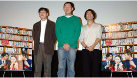 『全然大丈夫』完成披露試写にて（左から）藤田監督、良々さん、岡田さん
