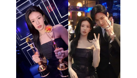 女優コ・ユンジョンが「青龍シリーズアワード」で“2冠達成”！両手にトロフィーで大はしゃぎ【PHOTO】