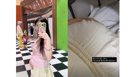 推しだった韓国スターと結婚した彩音さん、妊娠7カ月でさらに大きくなった“Dライン”を優しくなでる【写真】